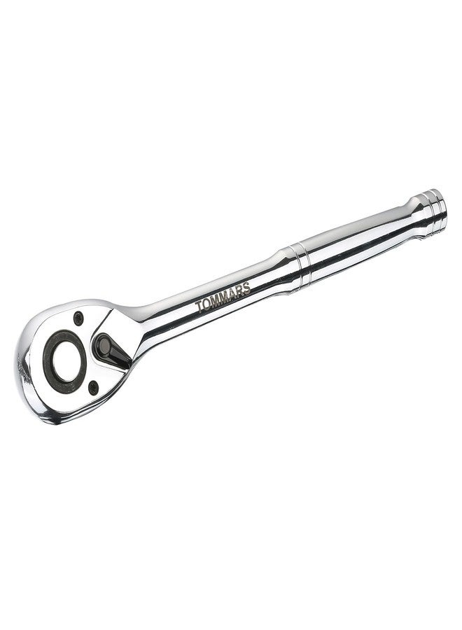 TOMMARS 1/2 inch Drive Ratchet, 72-Tooth Quick-Release Socket Ratchet Wrench Handle Reversible - Image 1