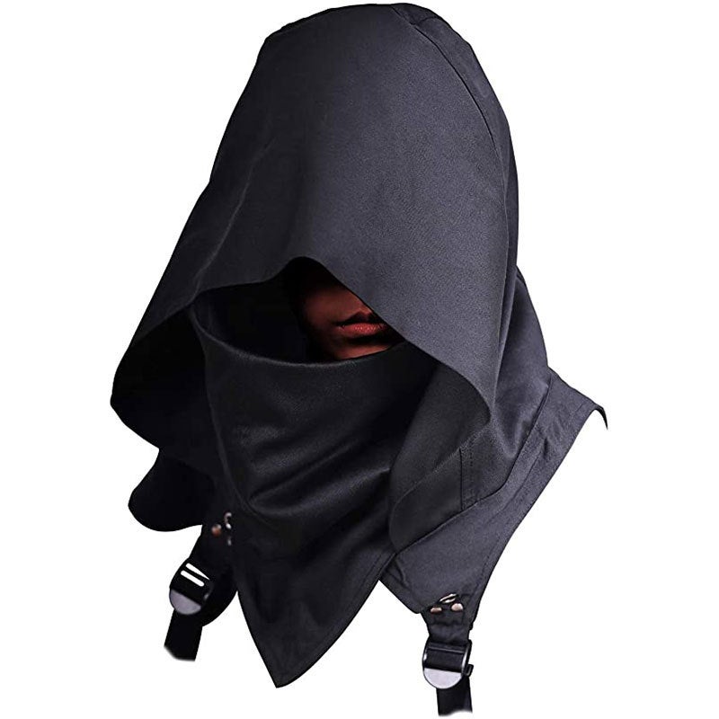 Mido  Hat Mask Set Black Cotton Gauze Card Pirate Hat Set Windproof Hat  Hat - Image 2