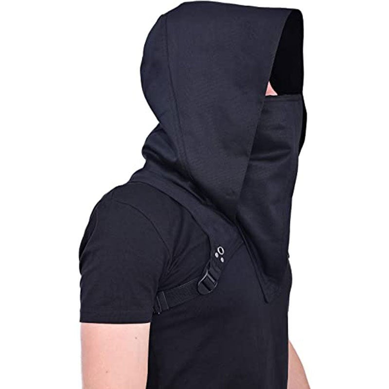 Mido  Hat Mask Set Black Cotton Gauze Card Pirate Hat Set Windproof Hat  Hat - Image 4