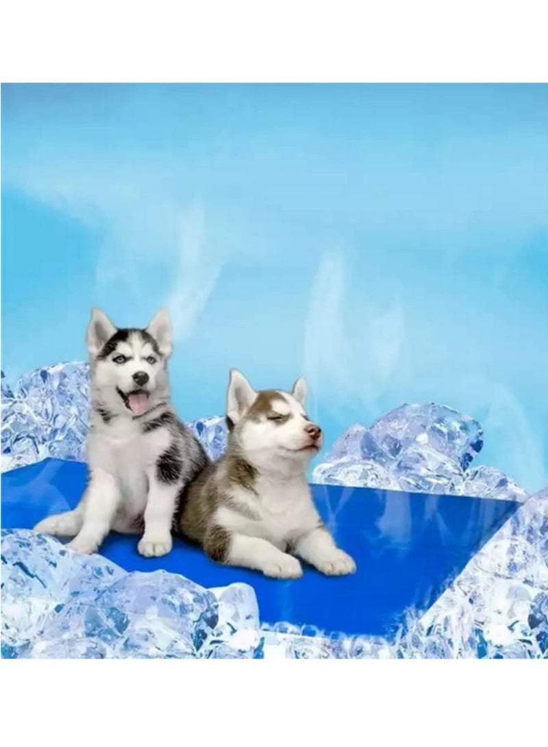 Dog Cooling Mat Pet Gel Self Cooling Pad for Dogs and Cats Washable Hot Summer Kennel Mat Cool Bed for Pets Reusable Chill Pad for Dogs Cats Relief from Heat Stress 40x50cm - Image 1