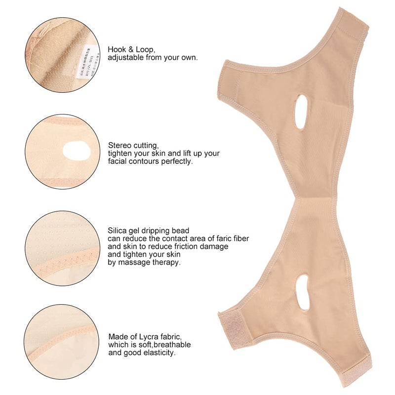 comfrt Faja Facial, Face Lifting Slimming Belt, Anti Wrinkle Face Slimming Mask Strap Face Line Smooth Breathable Bandage for M - Image 4