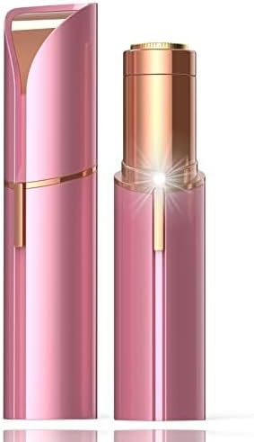 Facial Hair Removal for Women - Painless Hair Removal Device (Rechargeable), Portable Facial Hair Remover for Women Face, Upper Lip, Chin, Arms and Peach Fuzz with Light (Pink)