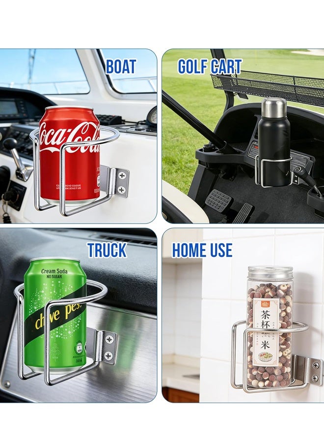 حامل أكواب القارب، حامل أكواب عالمي من الفولاذ المقاوم للصدأ، مناسب للقوارب والشاحنات والمركبات الترفيهية والجرار والأرجوحة الخشبية الخارجية - Image 4