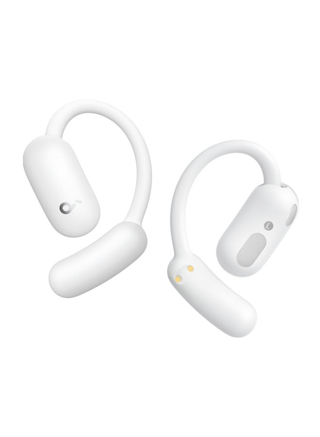 AeroFit 2 by Anker, Open-Ear Headphones, Adjustable Ear Hooks, Snug Fit, Rich Bass, Hi-Res Wireless Audio, 42H Play, Bluetooth 5.4, Wireless Charging, IP55, AI Clear Calls, Open-Ear Earbuds White White