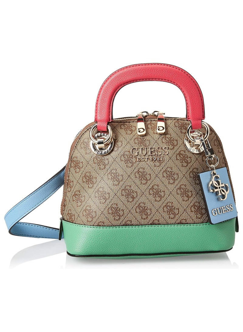 GUESS Women's Bag Printed Shell Bag Handbag Shoulder Bag Letter Crossbody  - Image 1