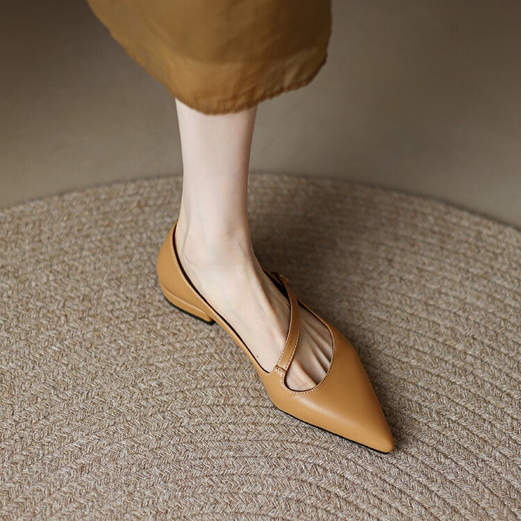 Dropshopping New Product 2022 Thick Heeled 31-43 Size Buckle Flat Heeled Fashion Single Shoes - Image 2