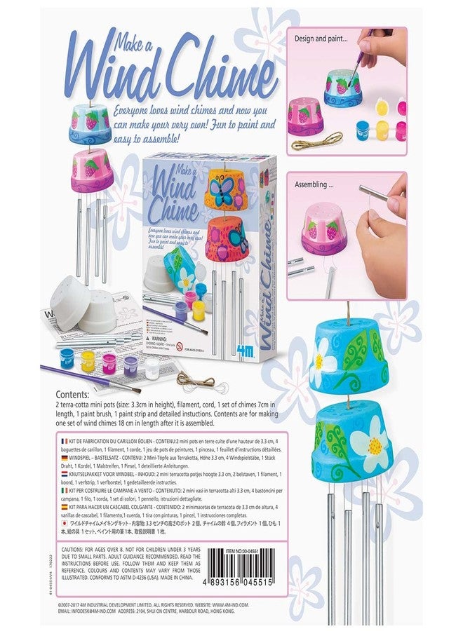 4M مجموعة صنع جرس الرياح من 4M - مجموعة أدوات الفنون والحرف اليدوية - مجموعة من 6 قطع - Image 2