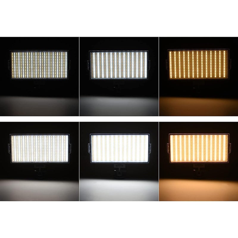 Power Smart PS416 LED Light Professional On-Camera Pgraphy Light Panel 416PCS Bright Light Adjustable Bi-Color Temperature 3200-5600K Dimmable Brightness with 1/4 Inch Screw le Cold Se - Image 5