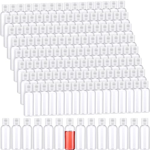Maxdot 300 Pcs 1.7 Oz/ 50 ml Empty Hand Sanitizer Bottles Plastic Refillable Bottles with Flip Cap Mini Portable Reusable Travel Containers for Shampoo Cosmetic Body Soap - Image 1
