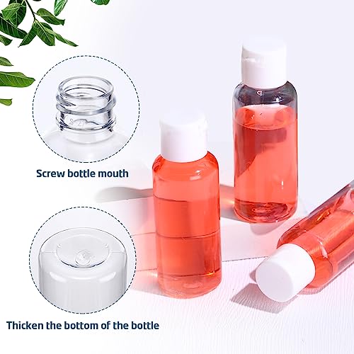 Maxdot 300 Pcs 1.7 Oz/ 50 ml Empty Hand Sanitizer Bottles Plastic Refillable Bottles with Flip Cap Mini Portable Reusable Travel Containers for Shampoo Cosmetic Body Soap - Image 4