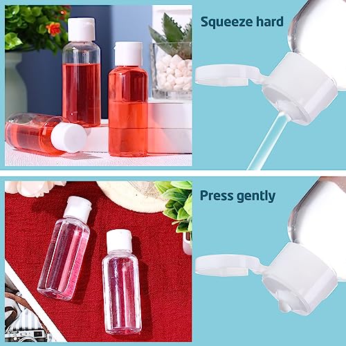 Maxdot 300 Pcs 1.7 Oz/ 50 ml Empty Hand Sanitizer Bottles Plastic Refillable Bottles with Flip Cap Mini Portable Reusable Travel Containers for Shampoo Cosmetic Body Soap - Image 3