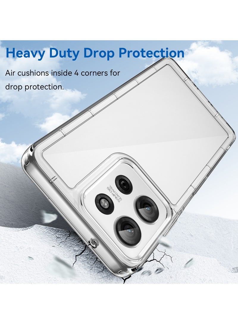 SanHu for Motorola G75 5G Case Cover, High Quality Hard Backplane Soft Border Pure and Bright Comfortable Feel Cell Phone Protective Case for Motorola G75 5G, Clear - Image 3