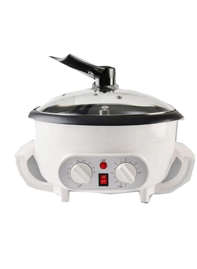 دي إل سي  محمصة حبوب القهوة الكهربائية، سعة 750 جرام، قوة 800 واط، تحكم مزدوج دقيق بالمؤقت، خيارات اللون الأسود والأبيض – موديل LC-38252 - Image 1