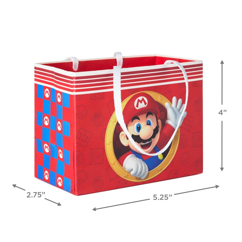 Hallmark Nintendo 4" Mini Gift Bags (Mario, Luigi, Princess, Bowser) Tiny Bags for Party Favors, Gift Cards, Classroom Treats - Image 3