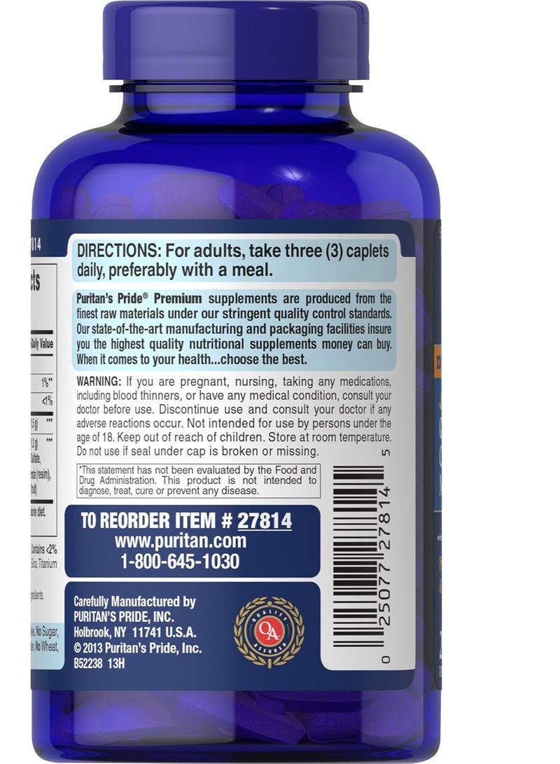 Puritan's Pride Glucosamine Chondroitin MSM Dietary Supplement for Joint Health, 240 Coated Tablets 80 Servings - Image 3