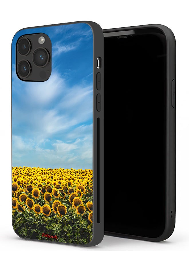 Tolwak Apple iPhone 13 Pro Max Protective Case Sunflowers Under The Sky - Image 1