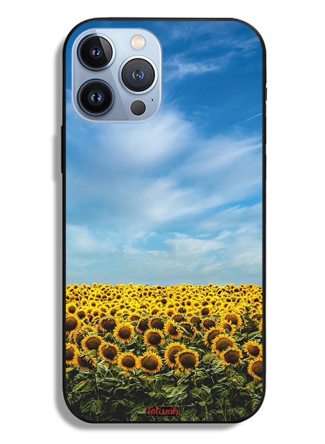 Tolwak Apple iPhone 13 Pro Max Protective Case Sunflowers Under The Sky - Image 2