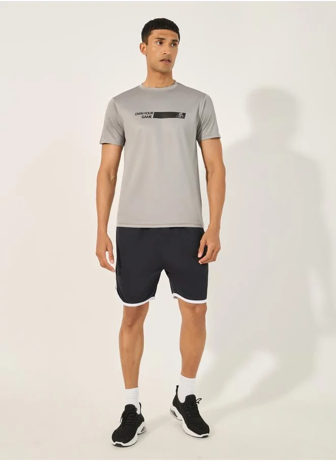 ستايلي Styli Regular Fit Mesh 7-Inch Cycling Shorts with Contrast Trim
