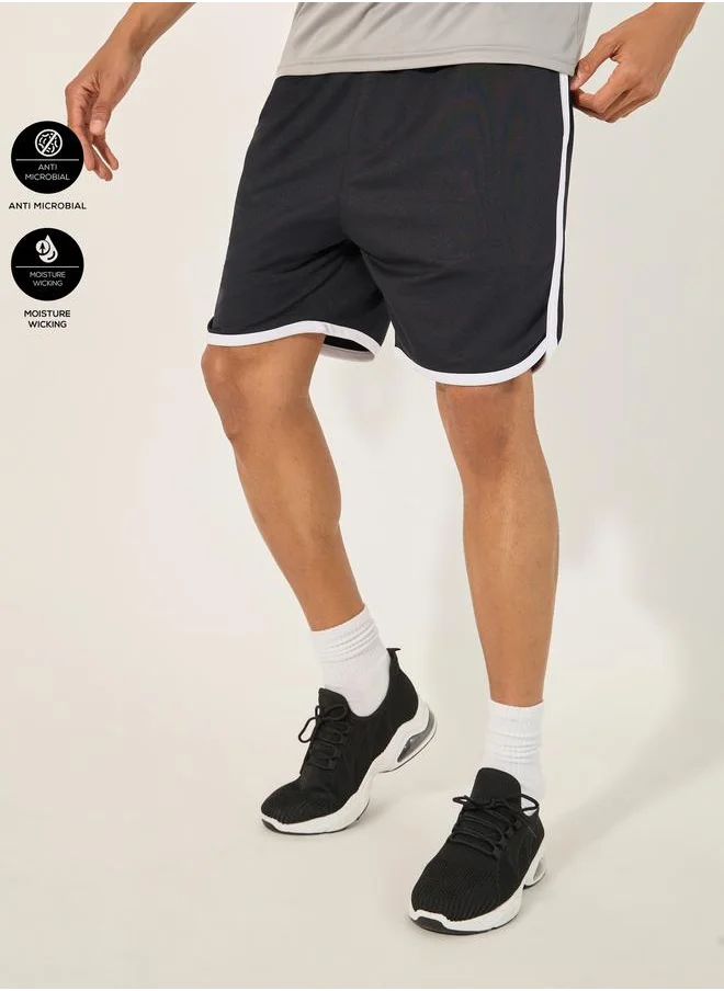 ستايلي Styli Regular Fit Mesh 7-Inch Cycling Shorts with Contrast Trim