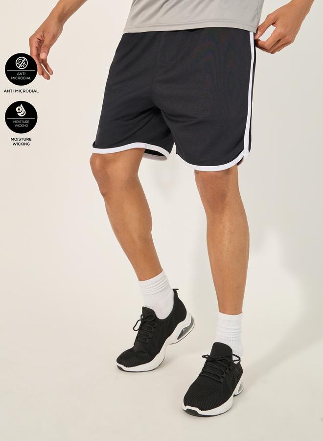 Styli Styli Regular Fit Mesh 7-Inch Cycling Shorts with Contrast Trim - Image 1