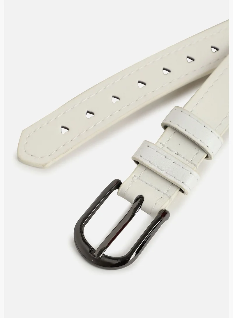 Haute Sauce Casual Solid PU Leather Waist Belt For Men
