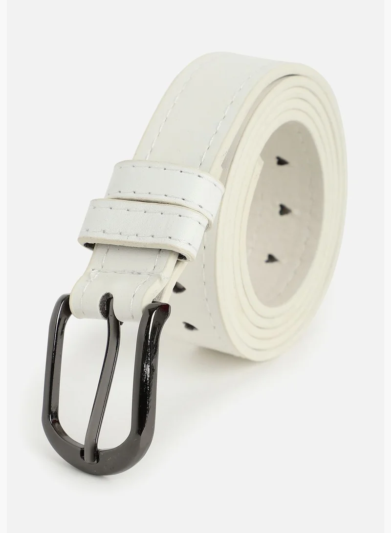 Haute Sauce Casual Solid PU Leather Waist Belt For Men