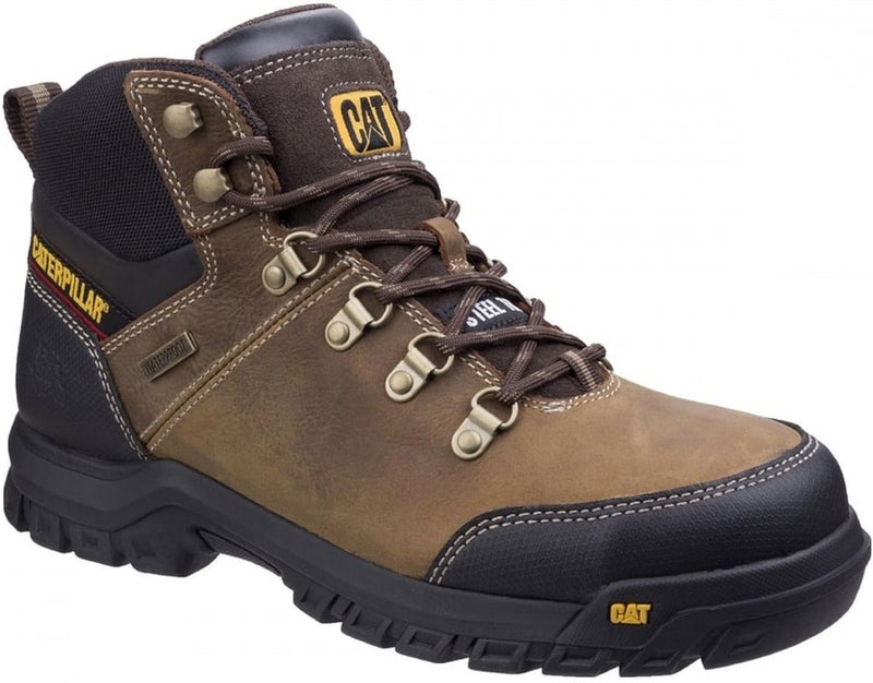 CATERPILLAR Brown Waterproof Industrial Boots for Men - Image 1
