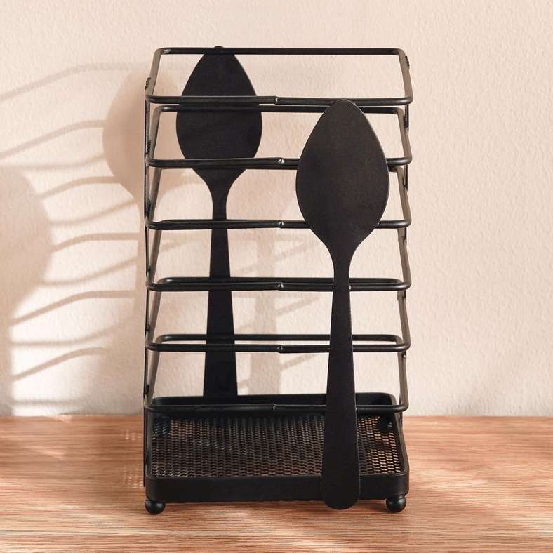 Pan Home Regan Cutlery Holder 10x11x17cm -Black - 203TKU9900042 - Image 3