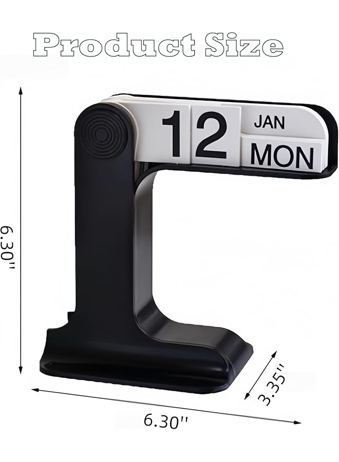 erorex Flip Perpetual Calendar Reusable Vintage Desktop Calender For Livingroom Office Shop Bar Desk Decor Week Month Day Display Week Month Day Display  - Image 3