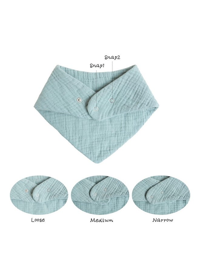 Konssy - Muslin Baby Bibs 10 Pack Baby Bandana Drool Bibs 100% Cotton For Unisex Boys Girls 10 Solid Colors Set For Teething Drooling - Image 1