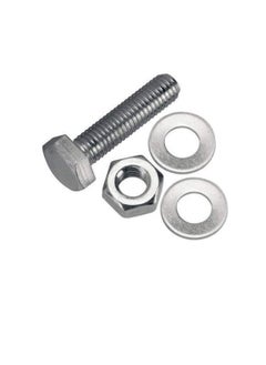 Generic 12 pcs Hex Head Screw Bolts Nuts & Washers Fully Thread GI Plain Finish Bolt Set. (6, 30MM)  - Image 3