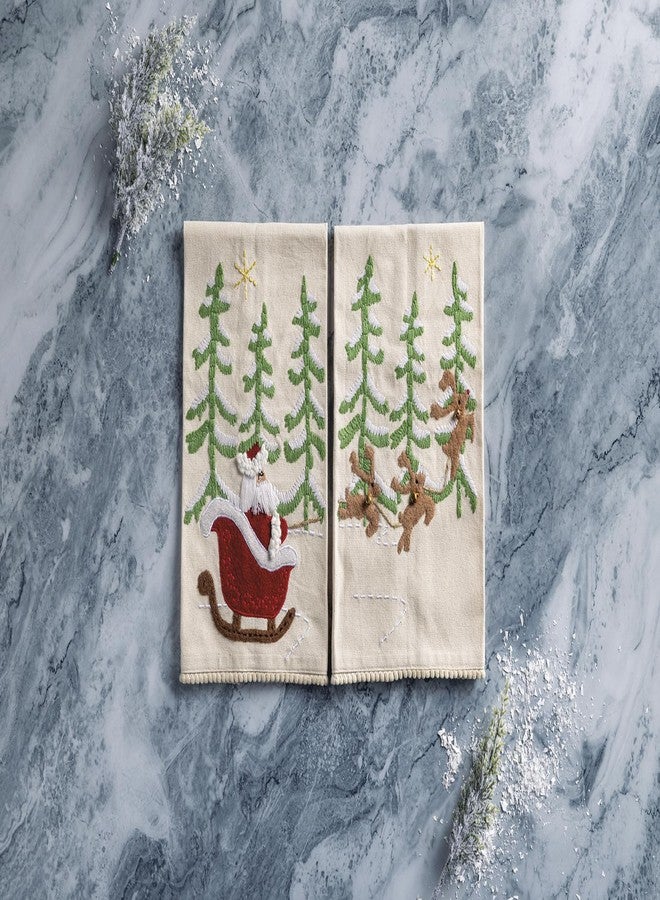 Mud Pie Christmas Santa Sleigh Towel Set - Image 3