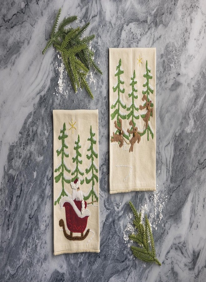 Mud Pie Christmas Santa Sleigh Towel Set - Image 4