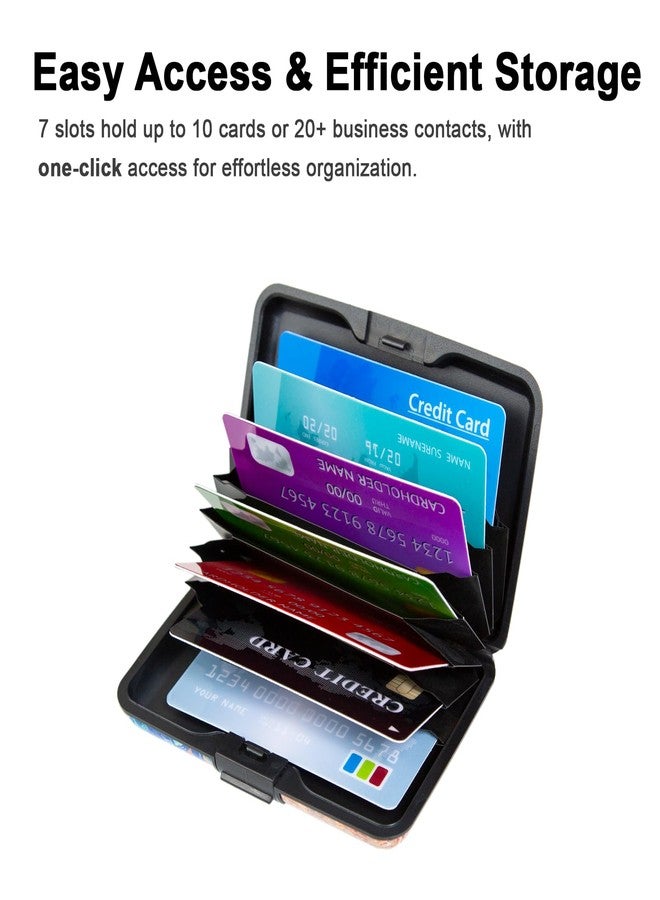 Kaabao محفظة صغيرة لحفظ بطاقات الائتمان من كاباو، مزودة بتقنية حجب RFID، مصنوعة من المعدن، بتصميم أنيق ونحيف، مصنوعة من الألومنيوم الصلب، مناسبة للرجال والنساء، مزينة بزهرة الفاوانيا الجميلة بألوان مائية، صغيرة الحجم، بتصميم بسيط وعملي، أمريكية الصنع. - Image 5