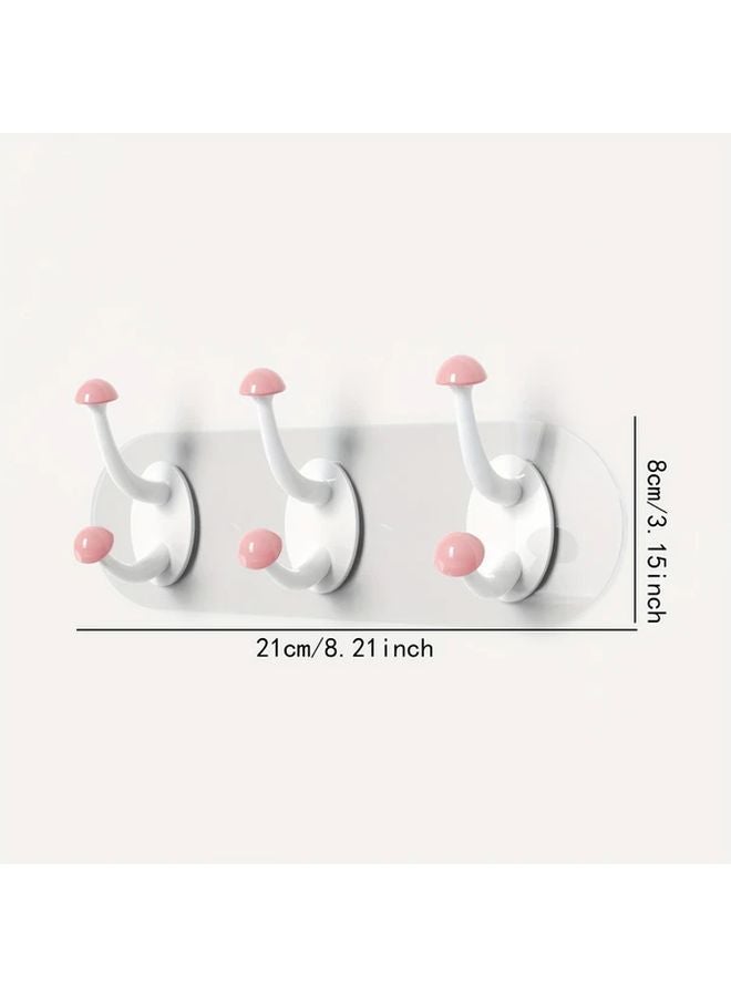 3 Pack Purple Adhesive Hooks No Drill Strong Hold For Kitchen Bathroom Fridge - Image 4