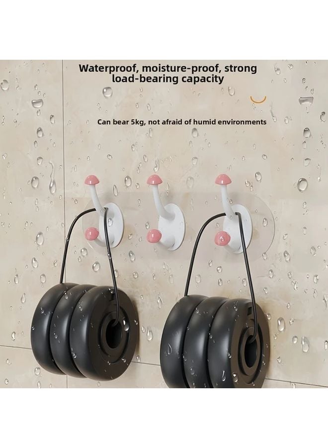 3 Pack Purple Adhesive Hooks No Drill Strong Hold For Kitchen Bathroom Fridge - Image 5