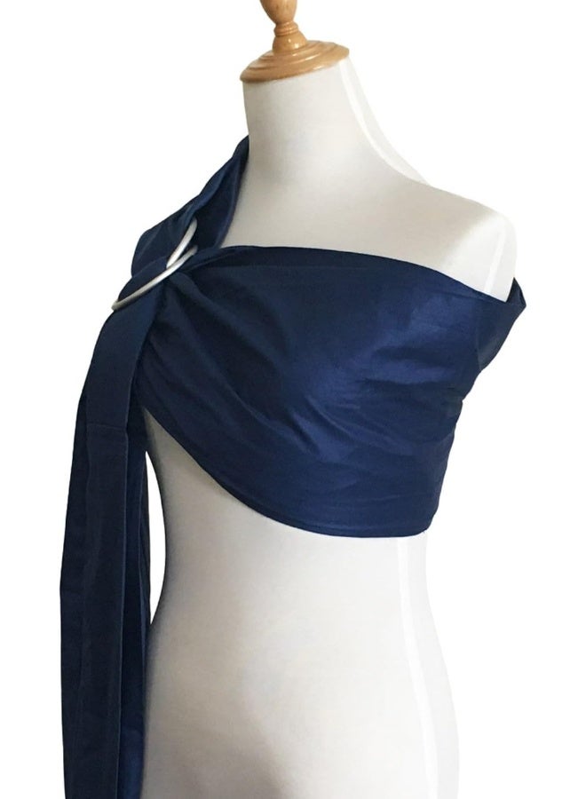 Vlokup Ring Sling Baby Carrier, Soft Linen Cotton Baby Sling Carrier Newborn to Toddler, Baby Wrap Carrier for Plus Size Parents, Perfect Shower Gift, Dark Blue - Image 5