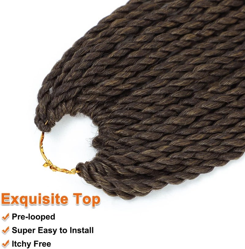NAYOO Senegalese Twist Crochet Hair - 8 Packs 12 Inch Short Crochet Hair For Black Women, 30 Strands/Pack Small Twist Crochet Hair Hot Water Setting, Crochet Twist Braids Hair(12 Inch, 4/27) - Image 5