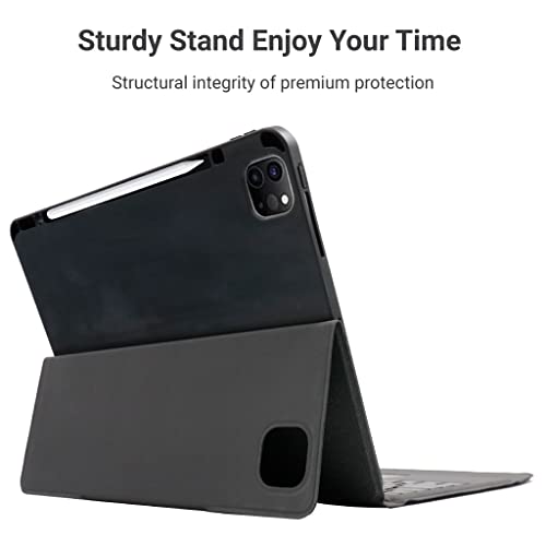 Concept Kart Keyboard Case for iPad Air 13 inch (M2) 2024 & iPad Pro 12.9 inch 6th Generation 2022 with Smart Touchpad, Bluetooth Keyboard, Kickstand & Pencil Holder - Image 5