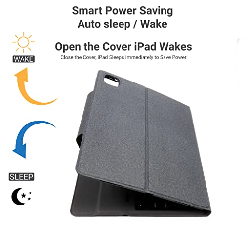 Concept Kart Keyboard Case for iPad Air 13 inch (M2) 2024 & iPad Pro 12.9 inch 6th Generation 2022 with Smart Touchpad, Bluetooth Keyboard, Kickstand & Pencil Holder - Image 4