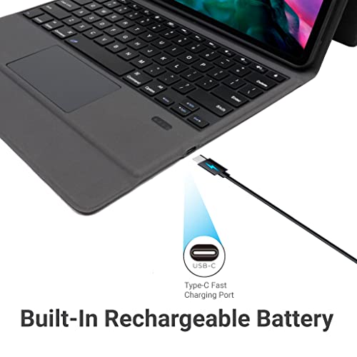 Concept Kart Keyboard Case for iPad Air 13 inch (M2) 2024 & iPad Pro 12.9 inch 6th Generation 2022 with Smart Touchpad, Bluetooth Keyboard, Kickstand & Pencil Holder - Image 3
