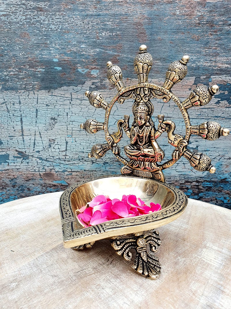 Mohan Jodero Lakshmi Deepak/Akhand Diya with Antique Home Decorative for Temple & Festival - Image 4