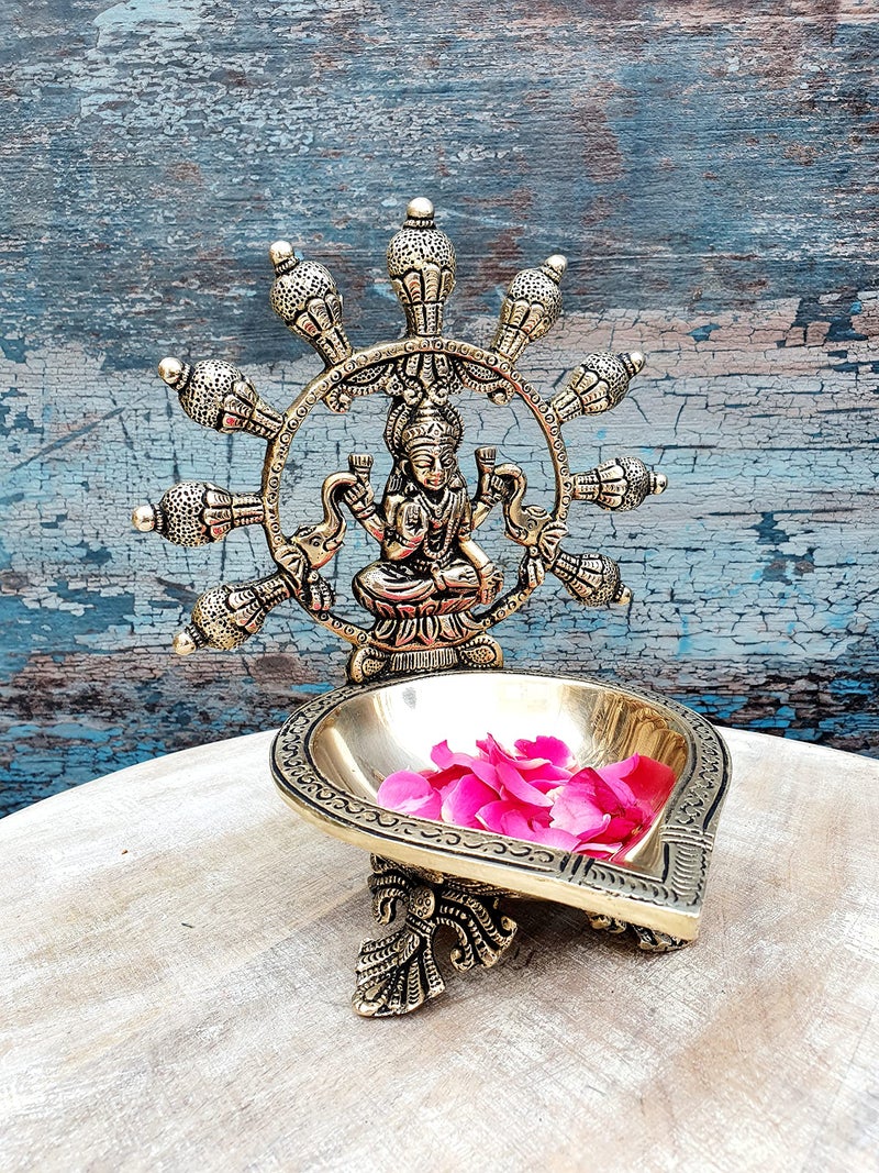 Mohan Jodero Lakshmi Deepak/Akhand Diya with Antique Home Decorative for Temple & Festival - Image 5