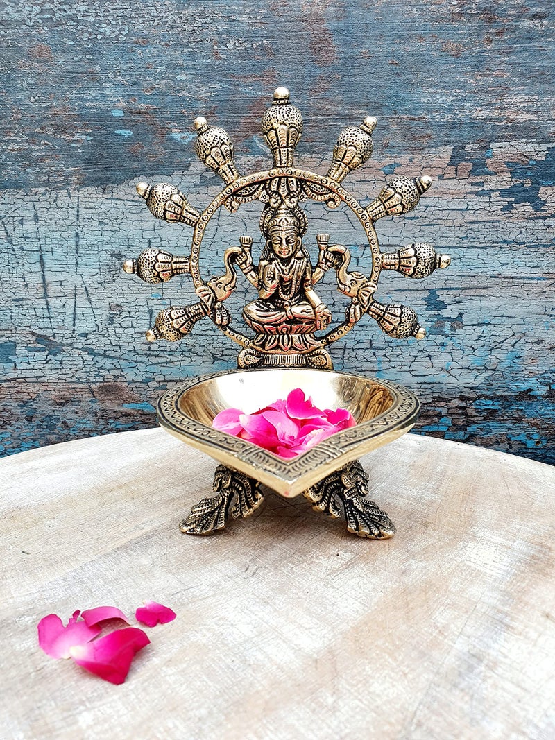 Mohan Jodero Lakshmi Deepak/Akhand Diya with Antique Home Decorative for Temple & Festival - Image 1