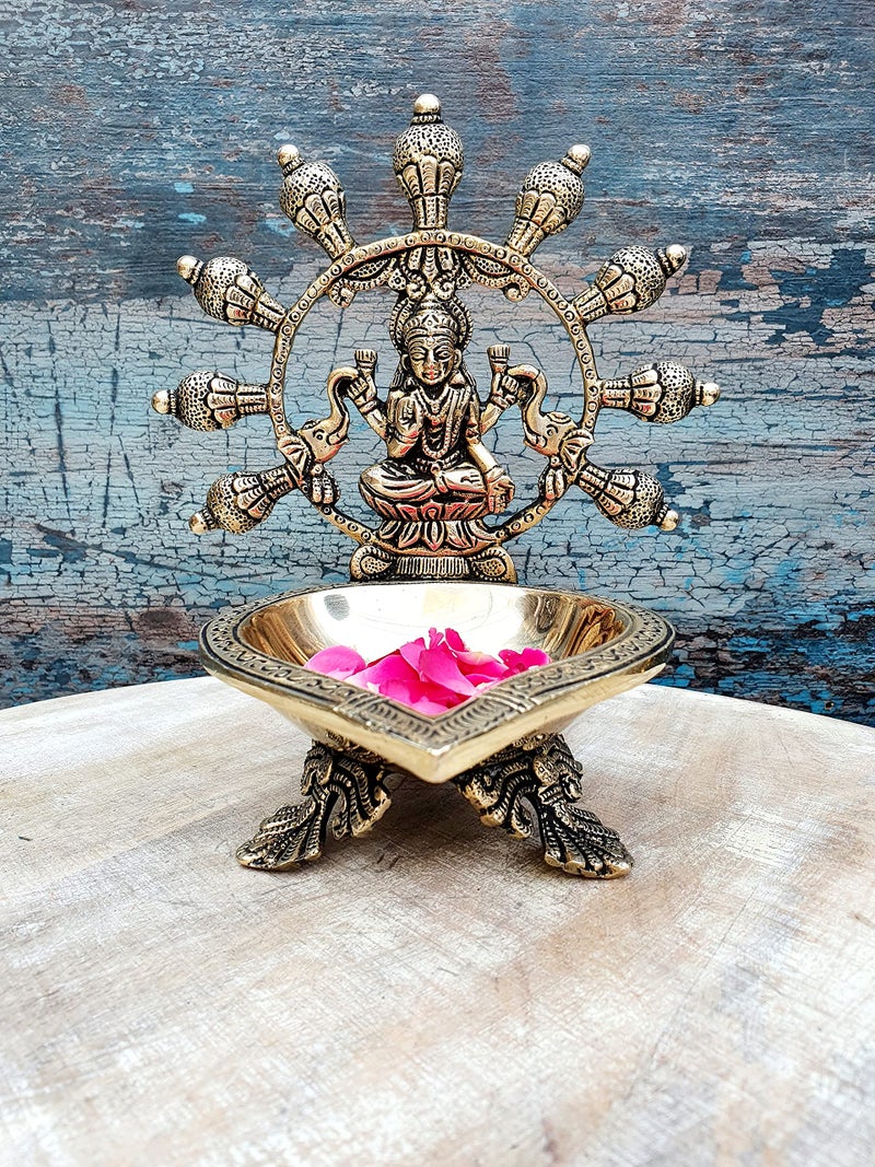 Mohan Jodero Lakshmi Deepak/Akhand Diya with Antique Home Decorative for Temple & Festival - Image 3