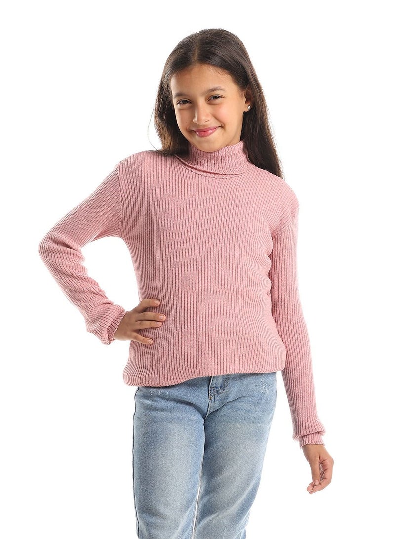 Caesar Girls Wool Pullover With  High Neck - Image 1
