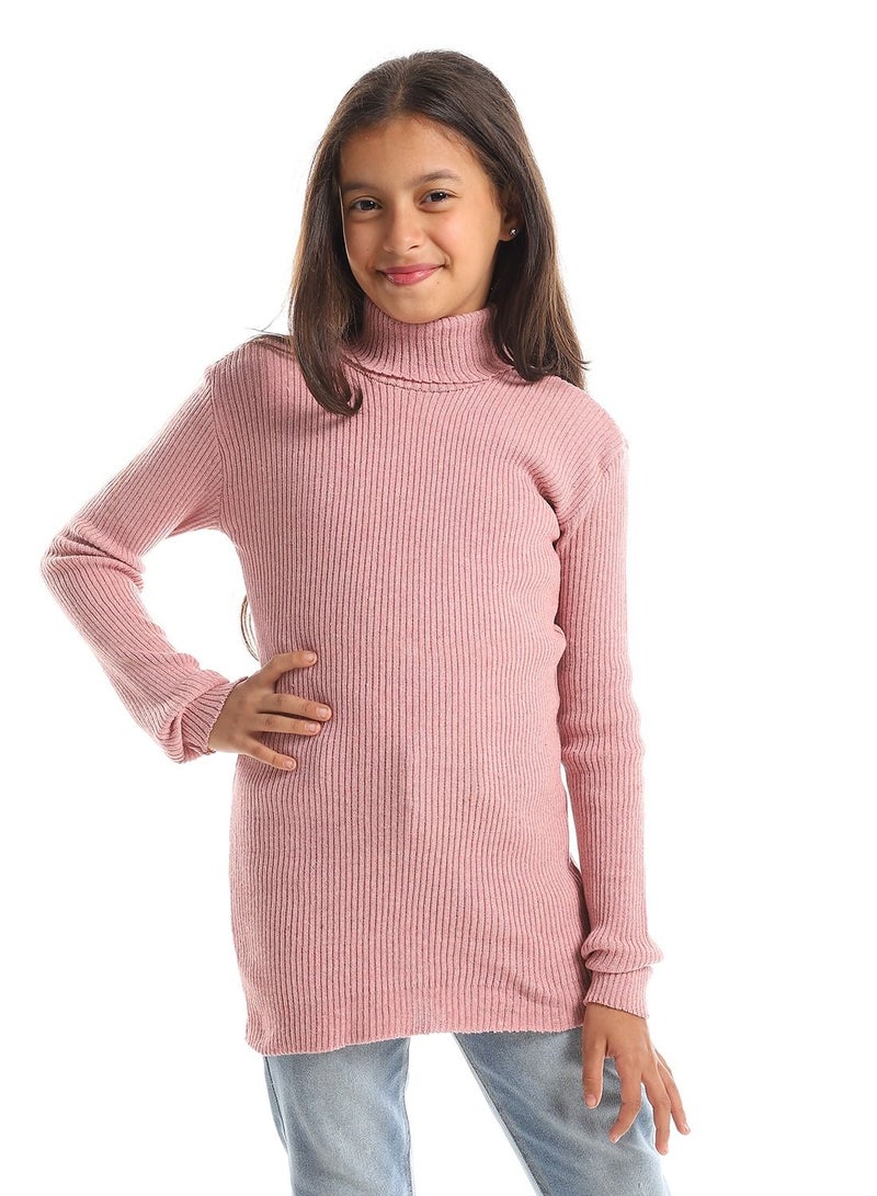 Caesar Girls Wool Pullover With  High Neck - Image 2