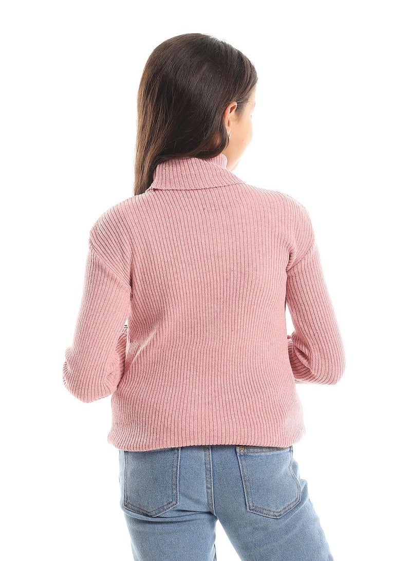 Caesar Girls Wool Pullover With  High Neck - Image 4