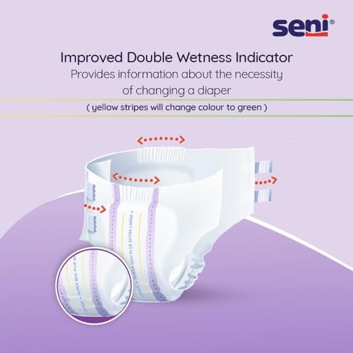 Seni Premium Super Plus Adult diapers - XL | 10pcs | Breathable & comfort | High Absorbency | 360 Degree Protection |Odor control | Multi use - Adjustment Tapes - Image 3