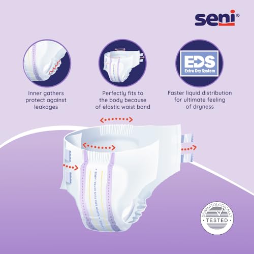 Seni Premium Super Plus Adult diapers - XL | 10pcs | Breathable & comfort | High Absorbency | 360 Degree Protection |Odor control | Multi use - Adjustment Tapes - Image 5